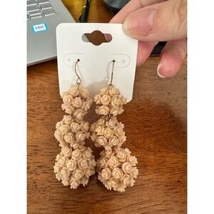 Baublebar Gold-Tone Pink Floral Crispin Ball Drop Earrings